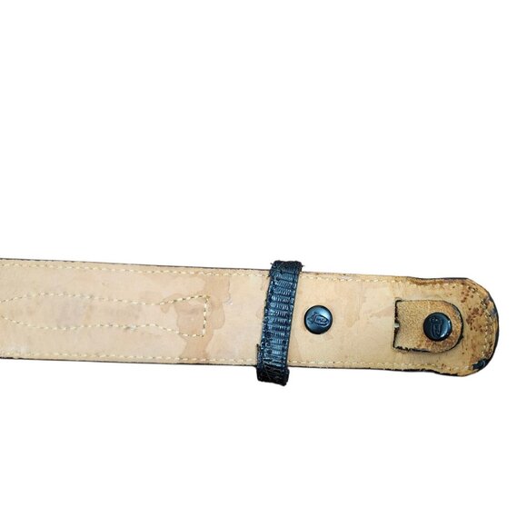 Justin Wéstern Men’s Genuine Leather Belt Black Silver Buckle Textured snake 42 - Picture 8 of 13